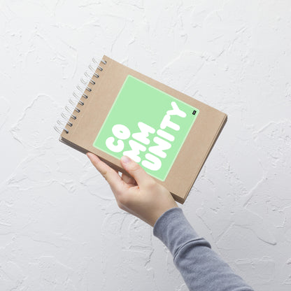 A Community in Mint Green Vinyl Sticker