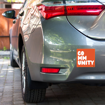 A Community in Tangerine Vinyl Sticker