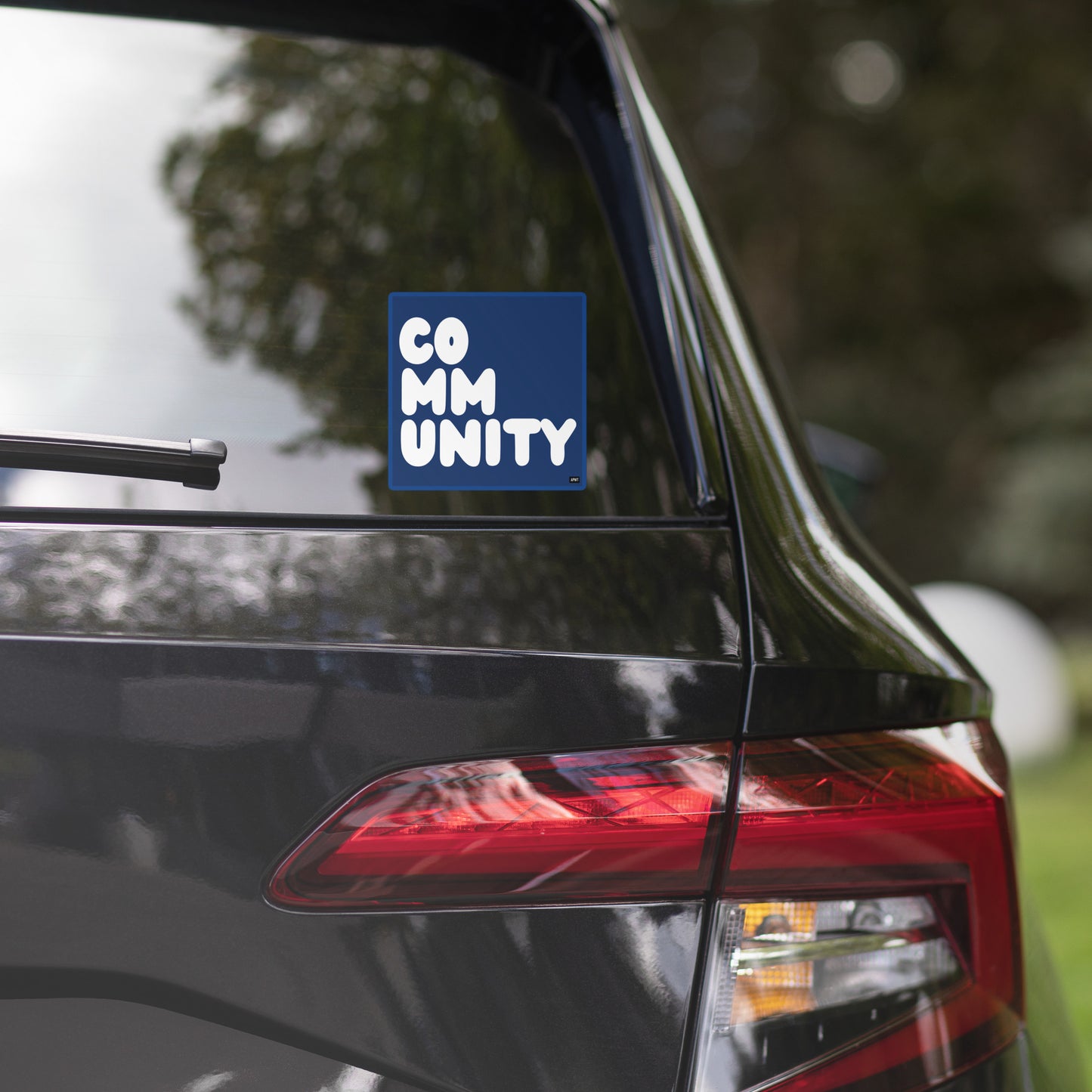 A Community in Dark Blue Vinyl Sticker