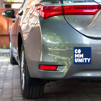 A Community in Dark Blue Vinyl Sticker