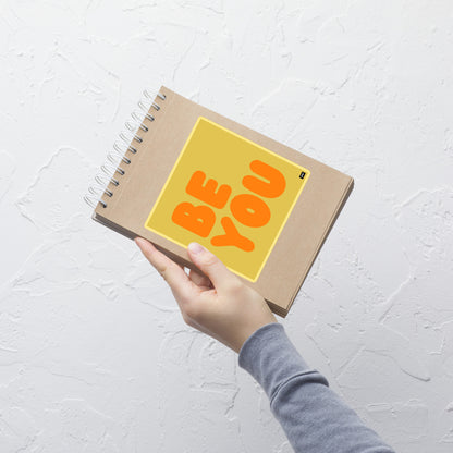 Be You in Yellow and Orange Vinyl Sticker