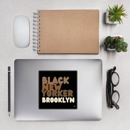 Black New Yorker Brooklyn Vinyl Sticker