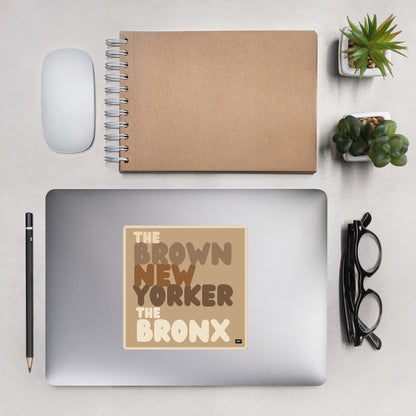 The Brown New Yorker The Bronx Vinyl Sticker