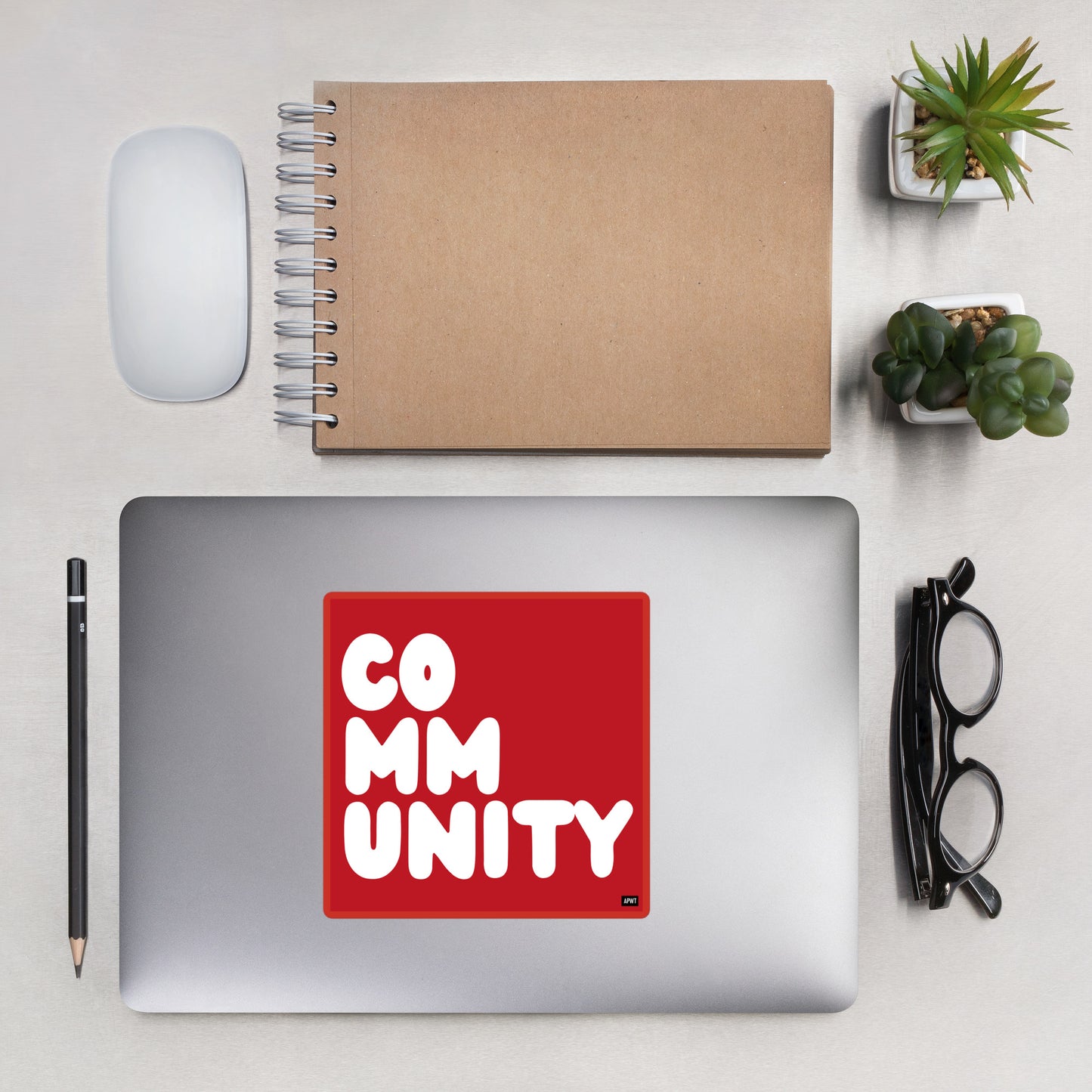 A Community in Crimson Vinyl Sticker