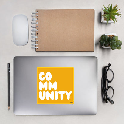 A Community in Autumn Leaves Vinyl Sticker