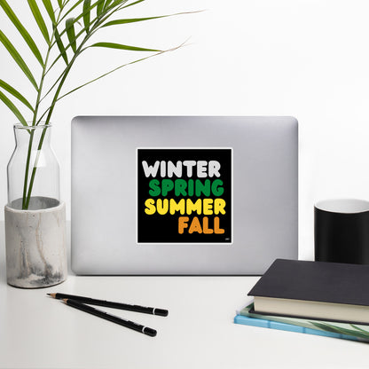 Black Winter Seasons Vinyl Sticker