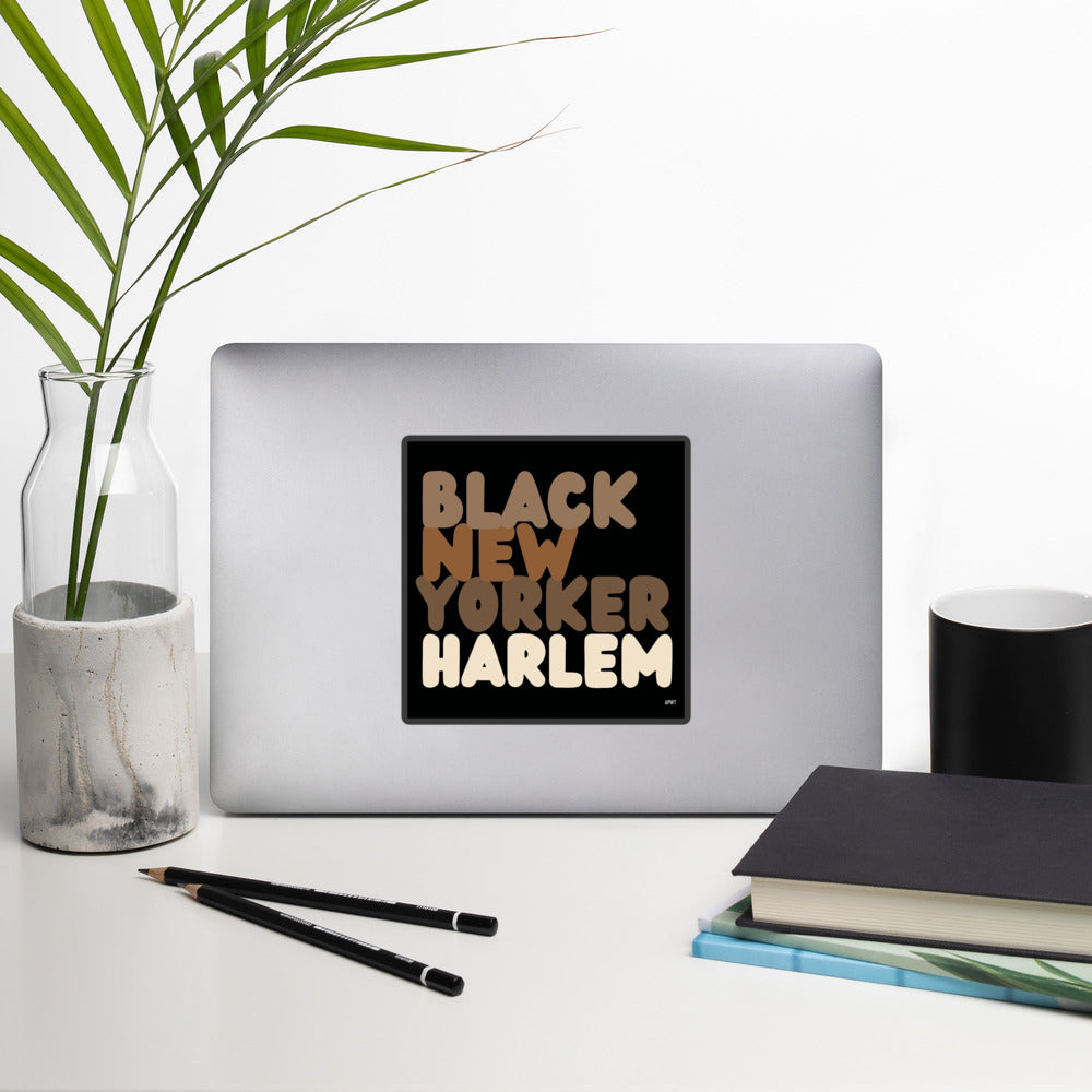 Black New Yorker Harlem Vinyl Sticker