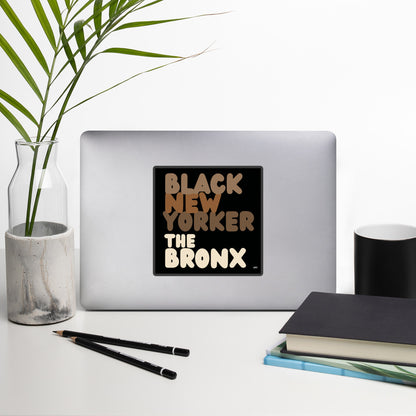 Black New Yorker The Bronx Vinyl Sticker