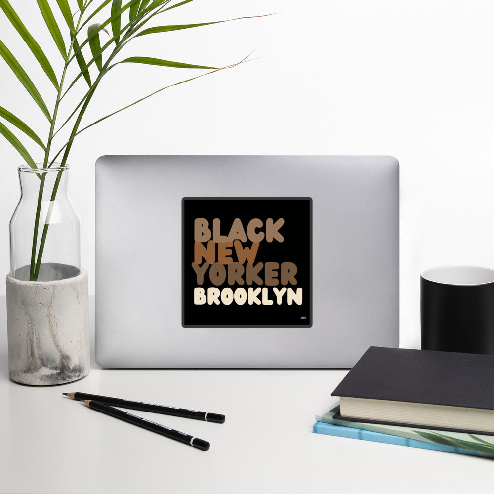 Black New Yorker Brooklyn Vinyl Sticker