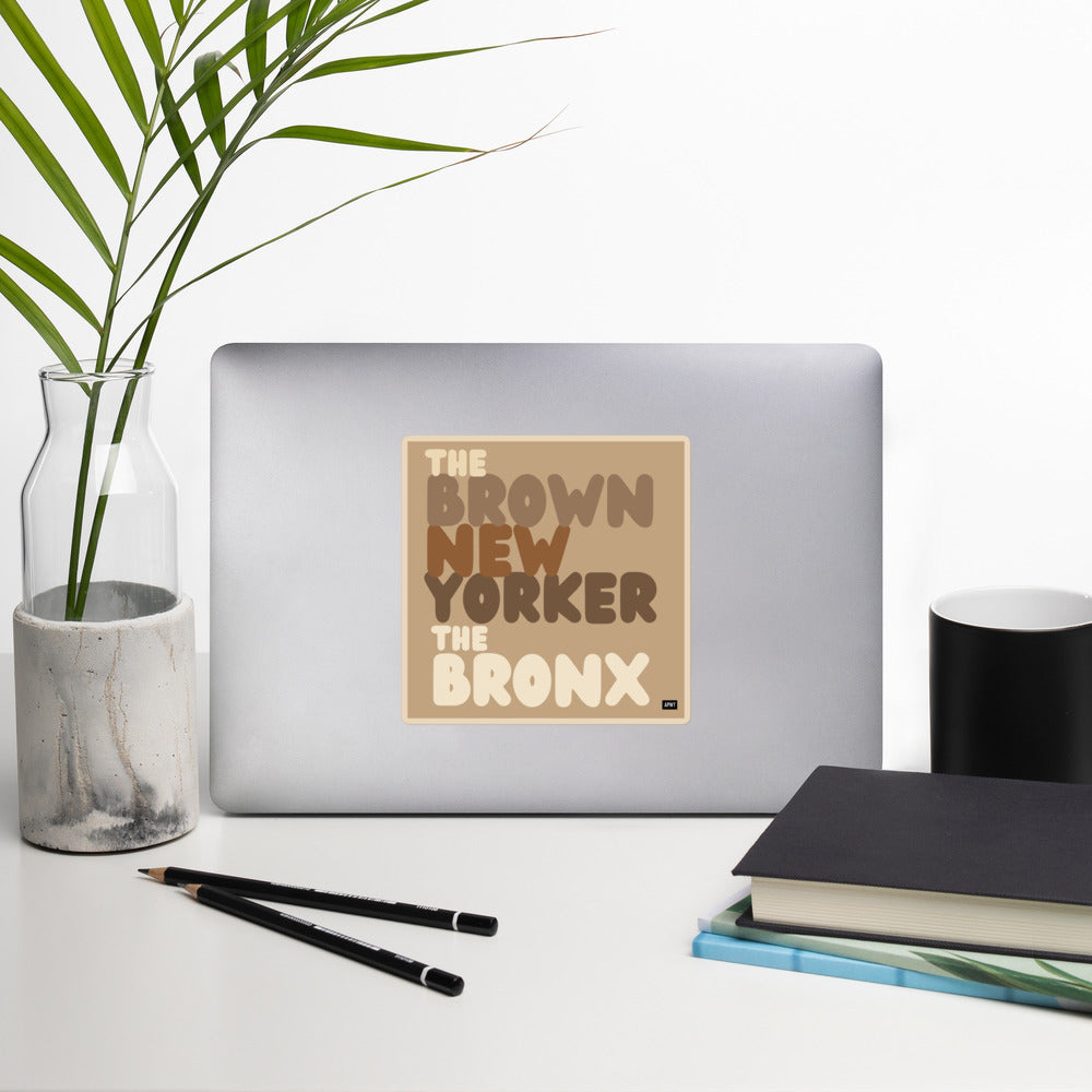 The Brown New Yorker The Bronx Vinyl Sticker