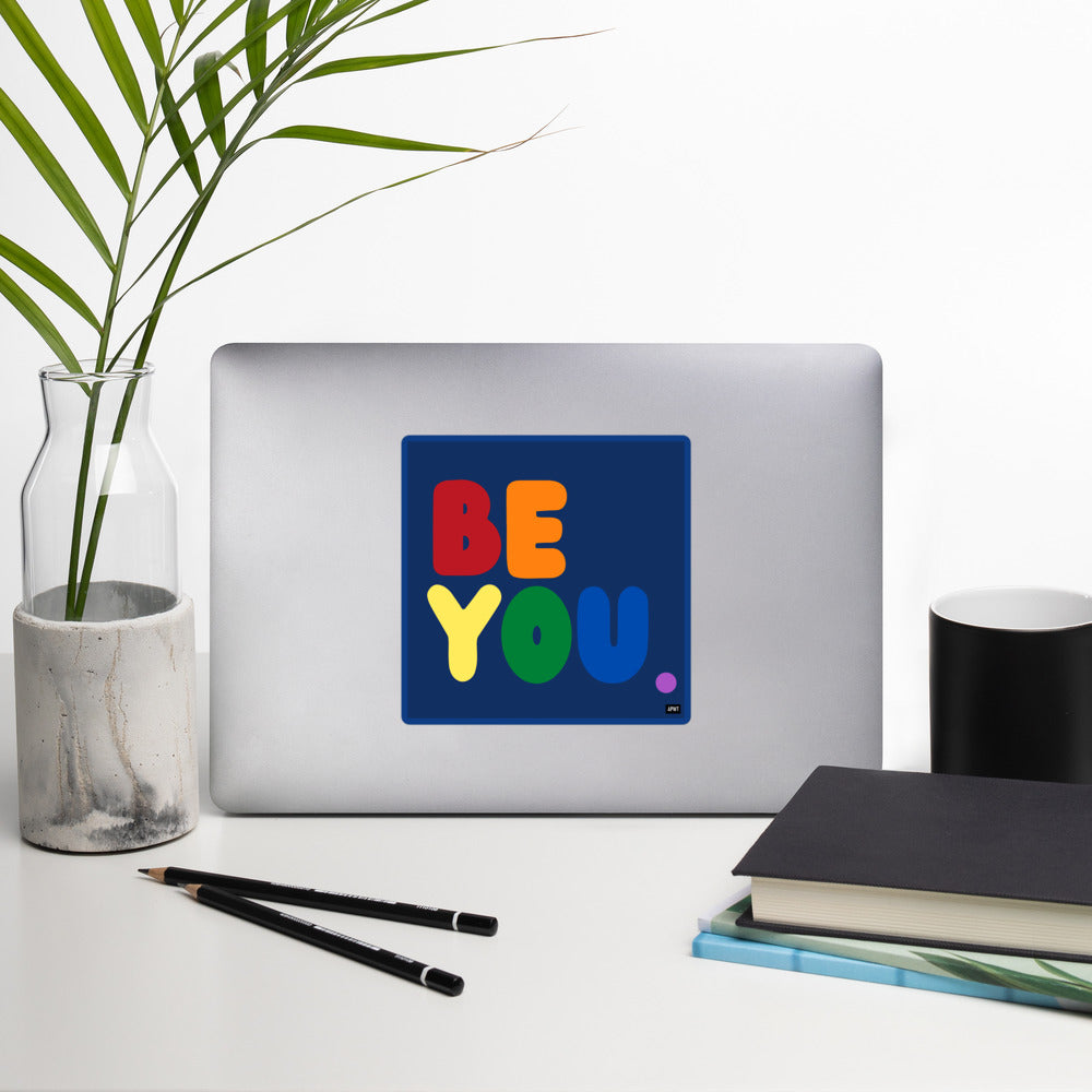 Rainbow Be You Vinyl Sticker