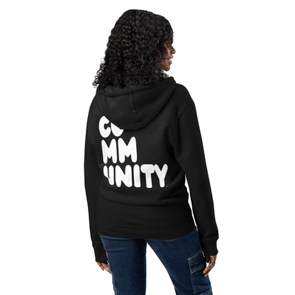 The Community in Black and White Premium Unisex Zip-Up Hoodie - The APWT Gift Shop