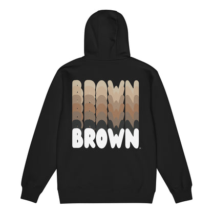 The Shades in Brown Premium Unisex Zip-Up Hoodie - The APWT Gift Shop