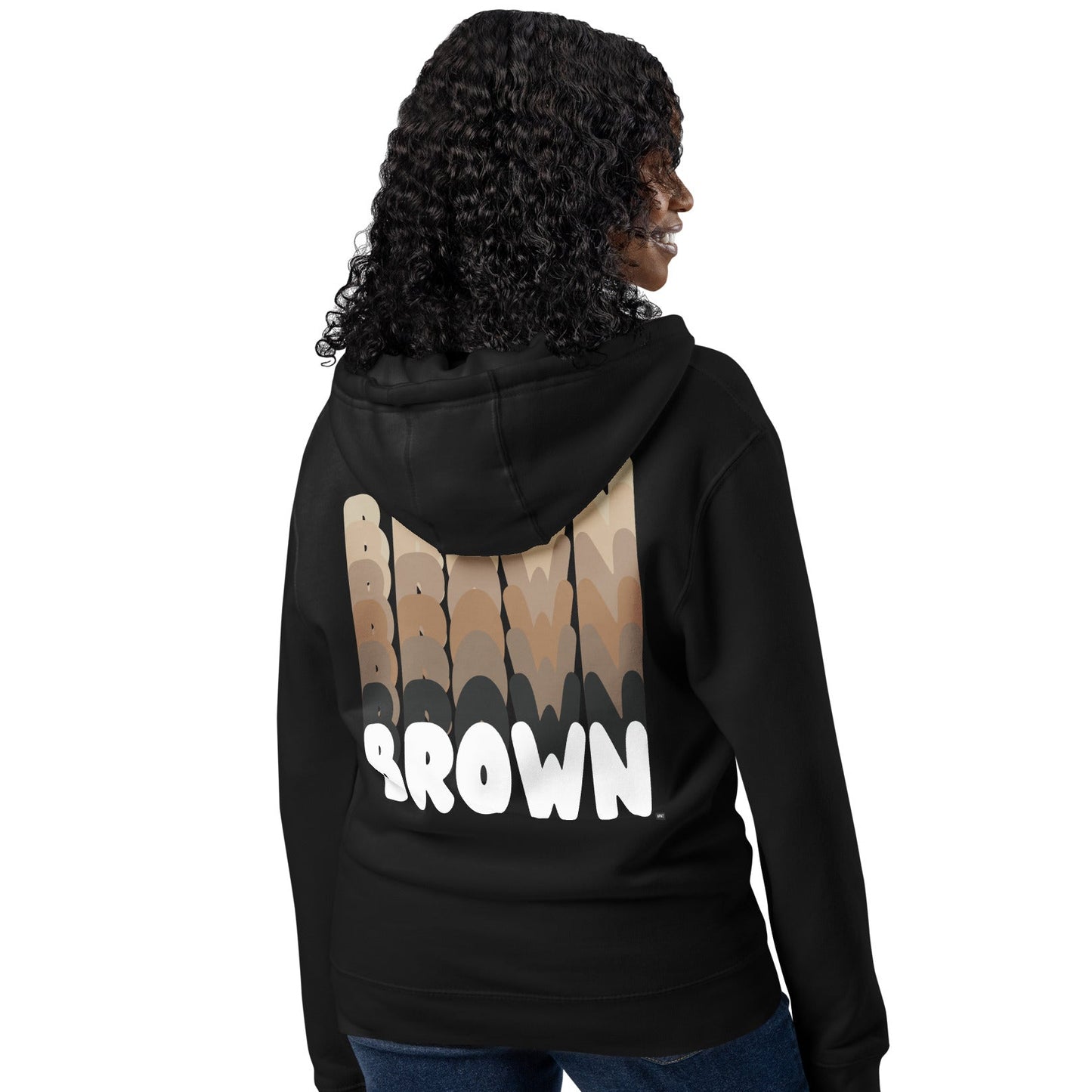 The Shades in Brown Premium Unisex Zip-Up Hoodie - The APWT Gift Shop