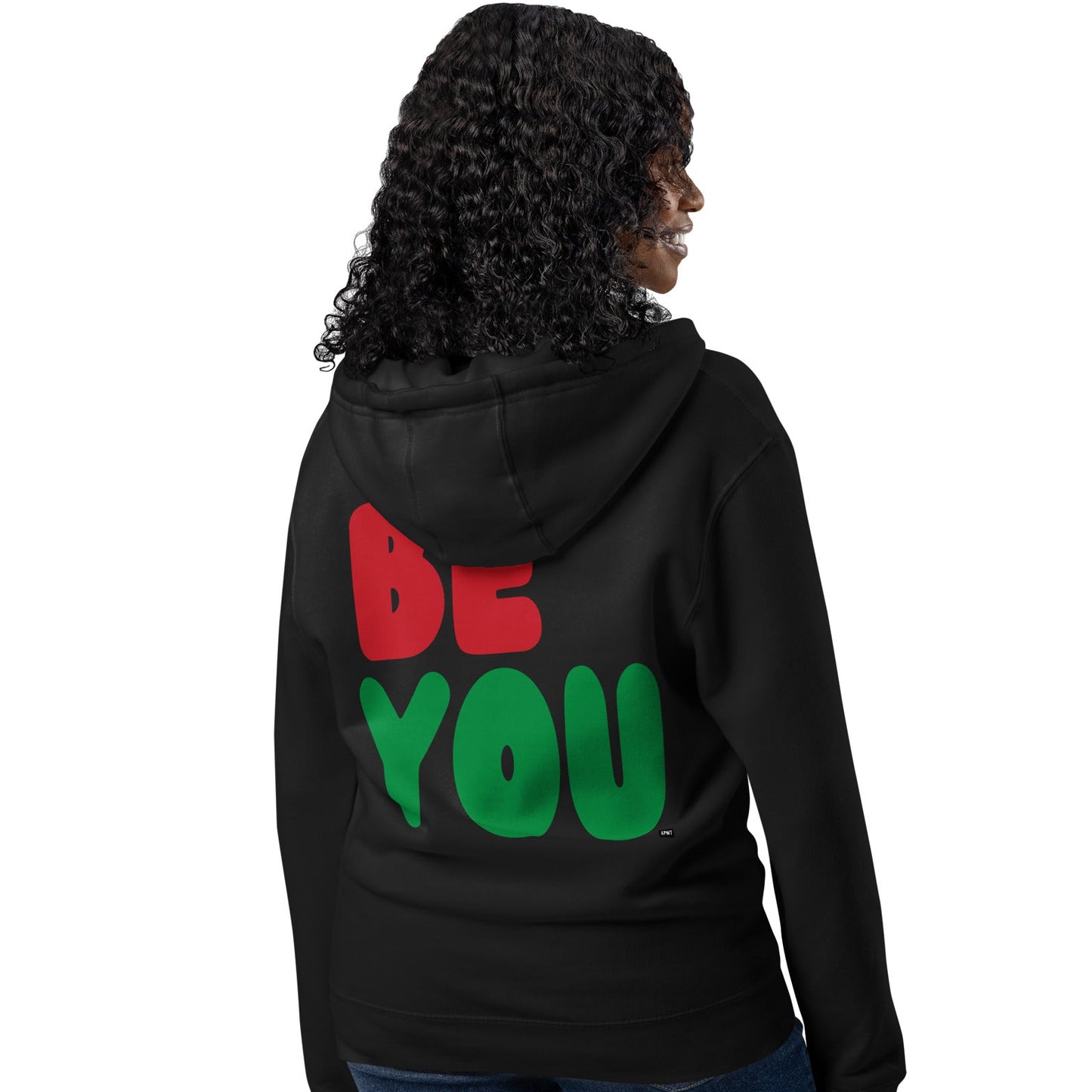 Be You in Black Premium Unisex Zip-Up Hoodie - The APWT Gift Shop