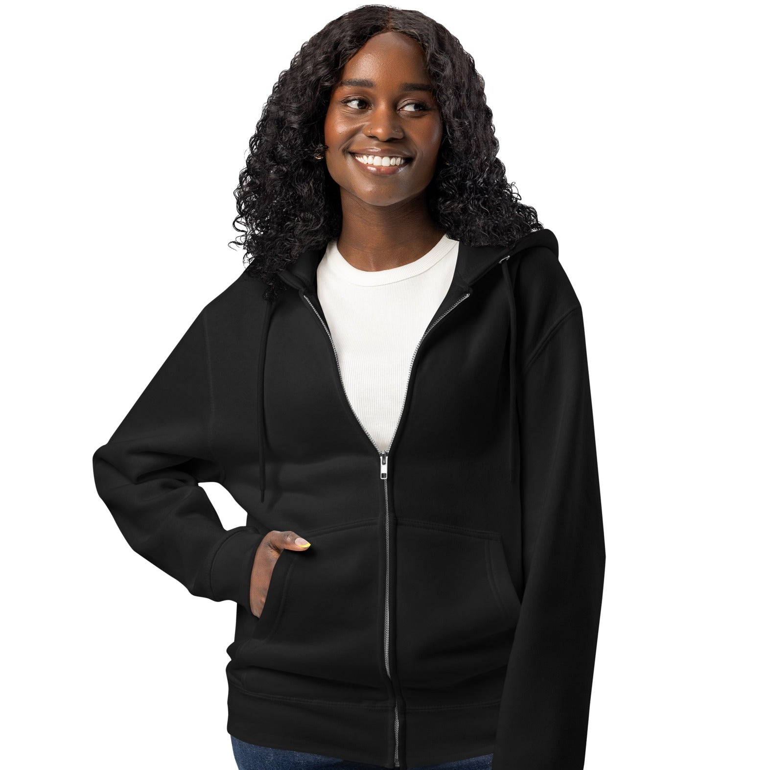 Shades in Black Premium Unisex Zip-Up Hoodie - The APWT Gift Shop