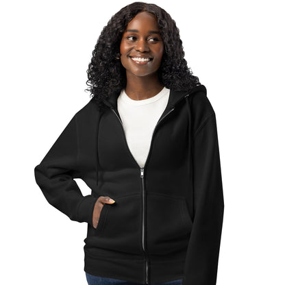 Shades in Black Premium Unisex Zip-Up Hoodie - The APWT Gift Shop