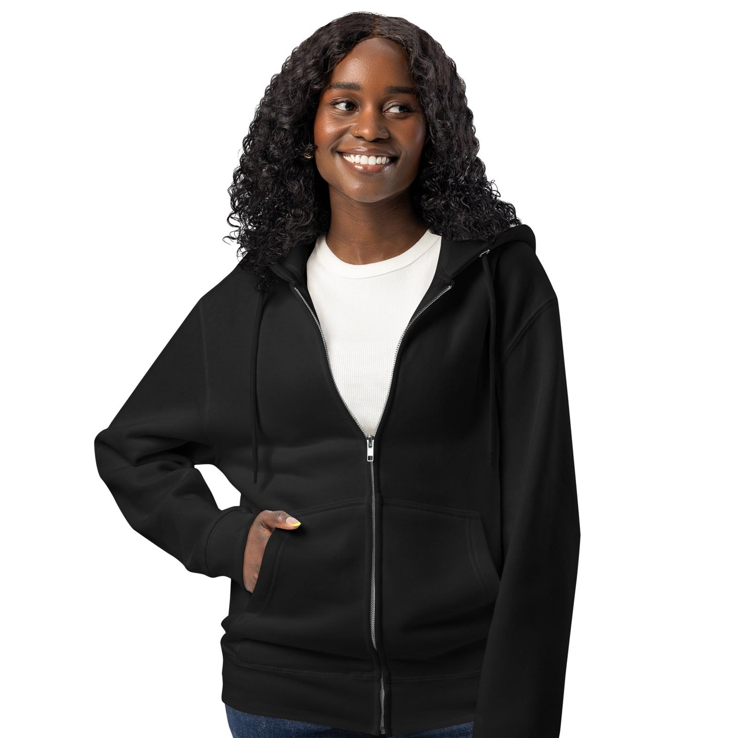 Be You in Black and White Premium Unisex Zip-Up Hoodie - The APWT Gift Shop