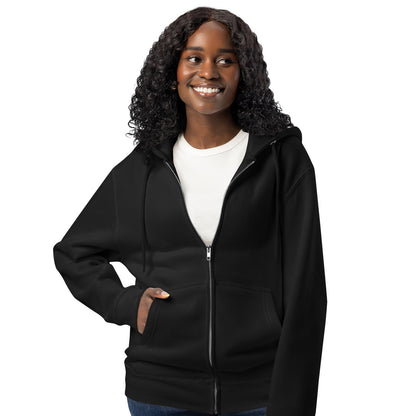 Be You in Black and White Premium Unisex Zip-Up Hoodie - The APWT Gift Shop