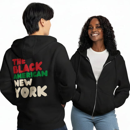 PrThe Black American New York Premium Unisex Zip-Up Hoodie - The APWT Gift Shop