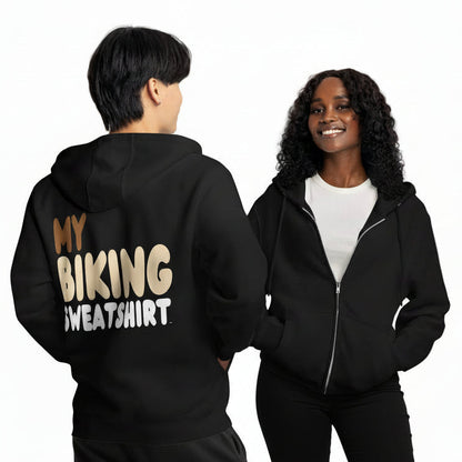 My Biking Sweatshirt Premium Unisex Zip-Up Hoodie - The APWT Gift Shop