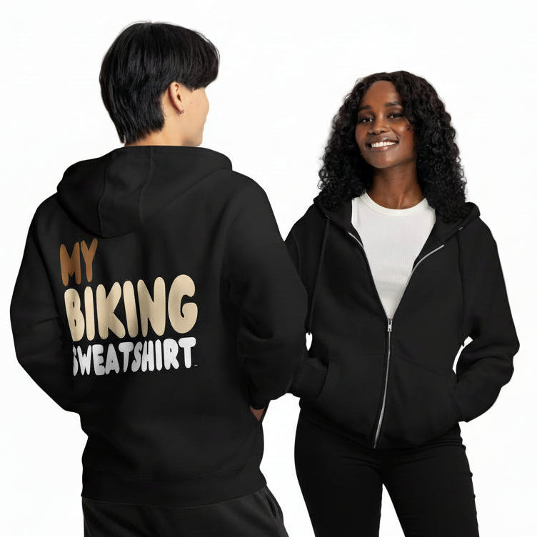 My Biking Sweatshirt Premium Unisex Zip-Up Hoodie - The APWT Gift Shop
