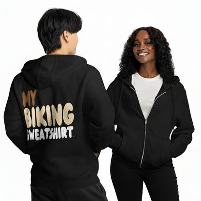 My Biking Sweatshirt Premium Unisex Zip-Up Hoodie - The APWT Gift Shop