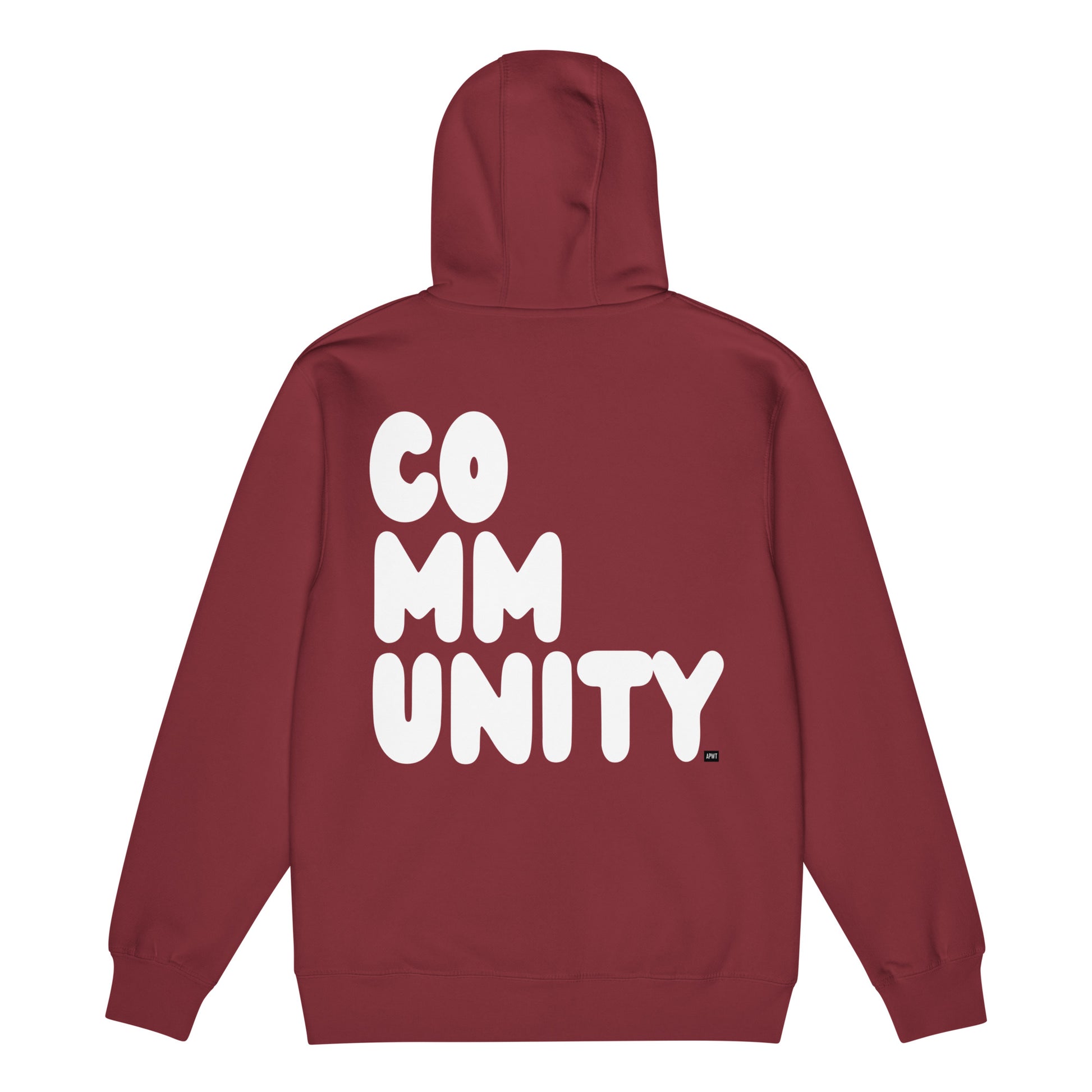 The Community in Burgundy Premium Unisex Zip-Up Hoodie - The APWT Gift Shop
