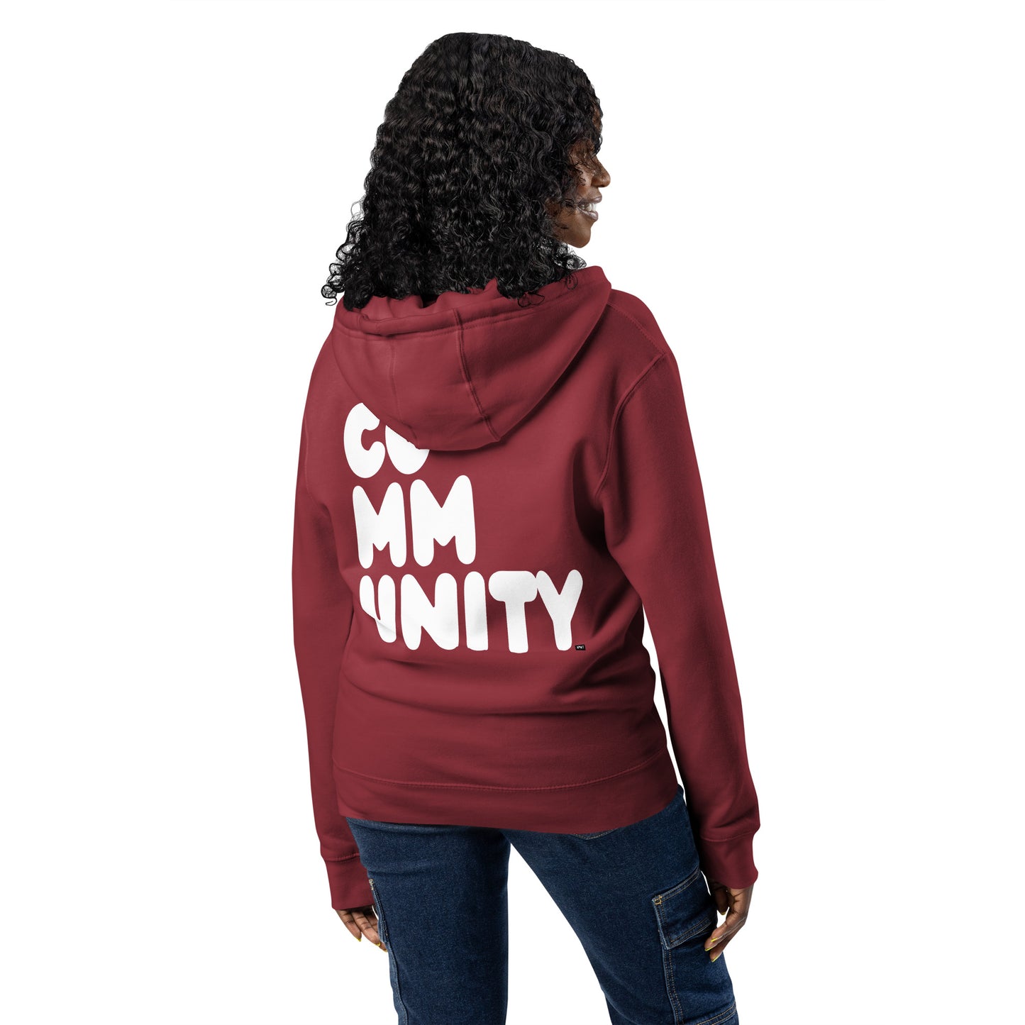 The Community in Burgundy Premium Unisex Zip-Up Hoodie - The APWT Gift Shop
