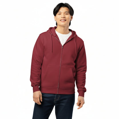 The Community in Burgundy Premium Unisex Zip-Up Hoodie - The APWT Gift Shop