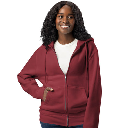 Be You in Burgundy and White Premium Unisex Zip-Up Hoodie - The  APWT Gift Shop