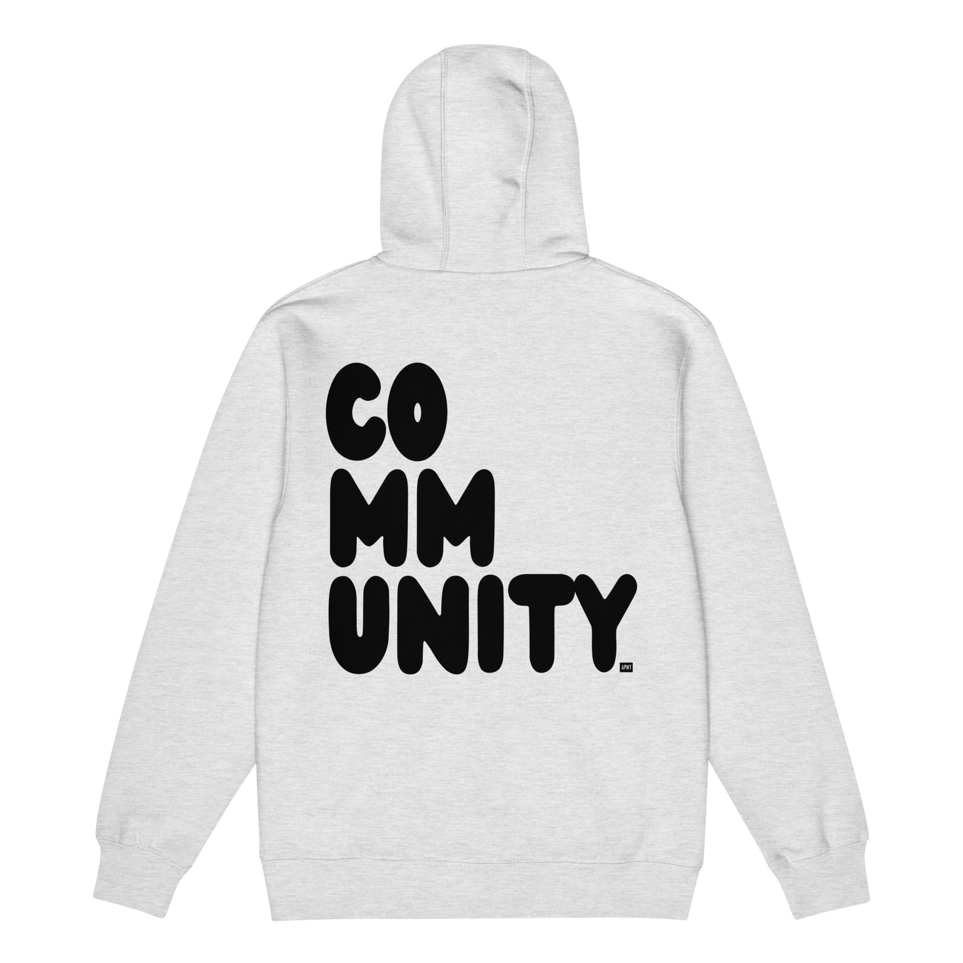 Community in Grey and Black Premium Unisex Zip-Up Hoodie - The APWT Gift Shop