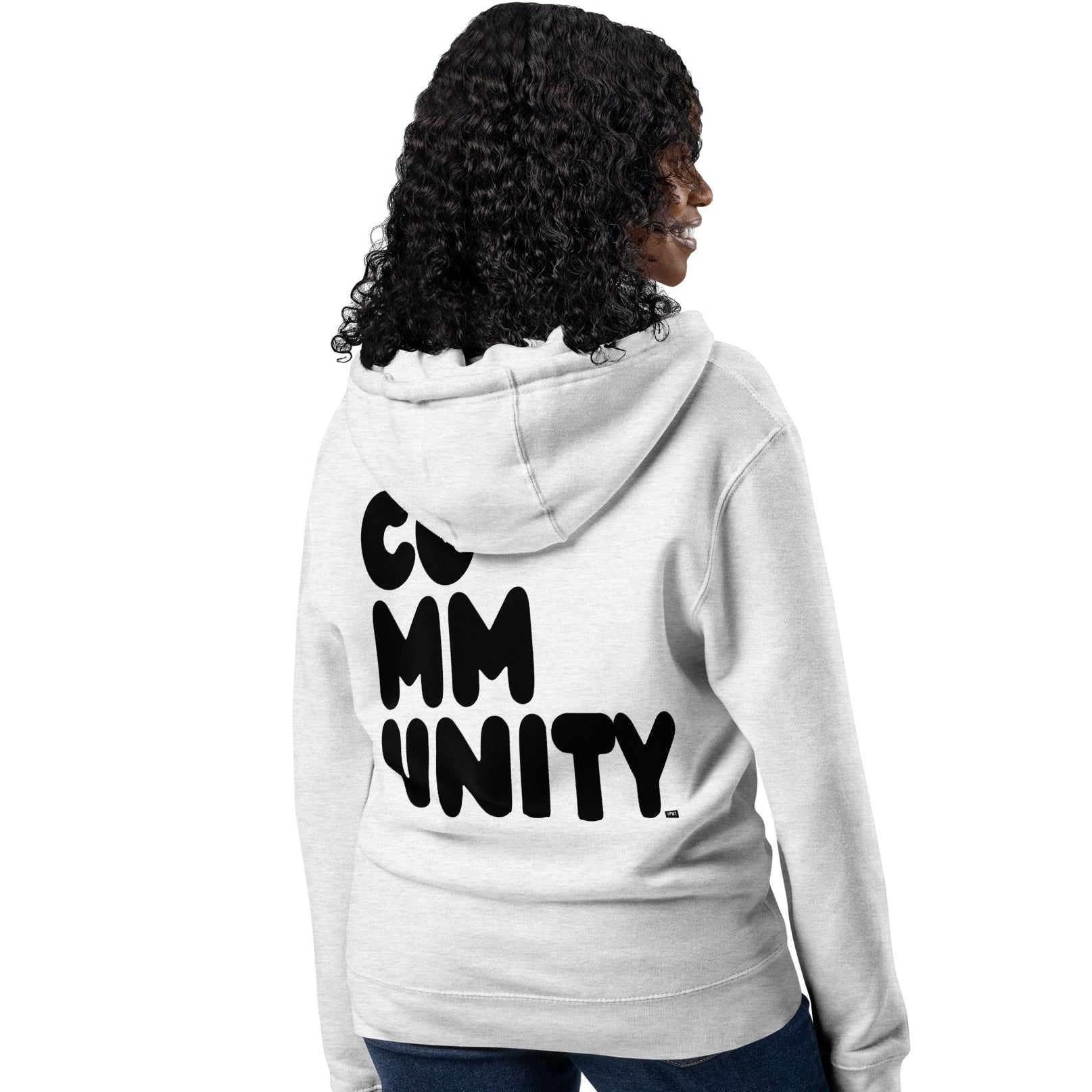 Community in Grey and Black Premium Unisex Zip-Up Hoodie - The APWT Gift Shop