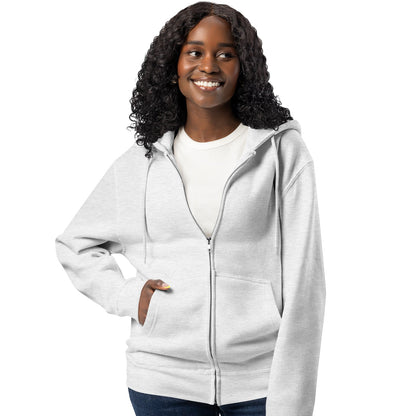 Be You in Grey and Black Premium Unisex Zip-Up Hoodie - The APWT Gift Shop