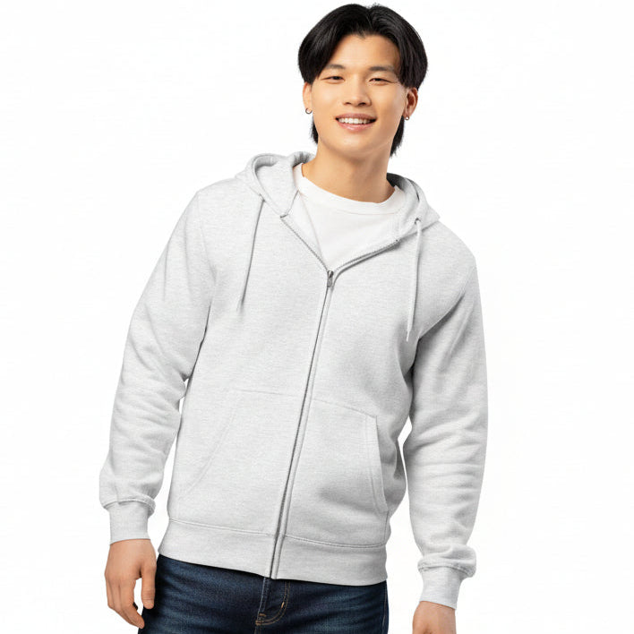 Be You in Grey and Black Premium Unisex Zip-Up Hoodie - The APWT Gift Shop