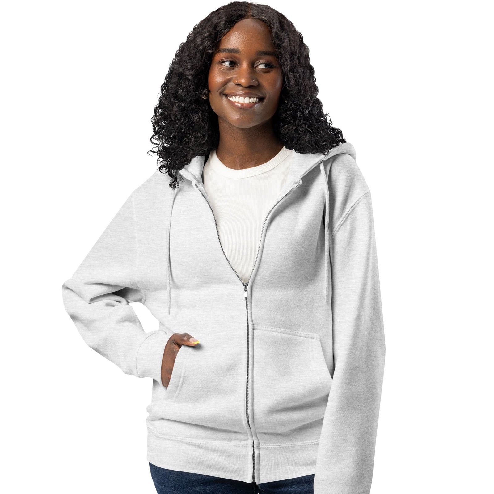 Community in Grey and Black Premium Unisex Zip-Up Hoodie - The APWT Gift Shop