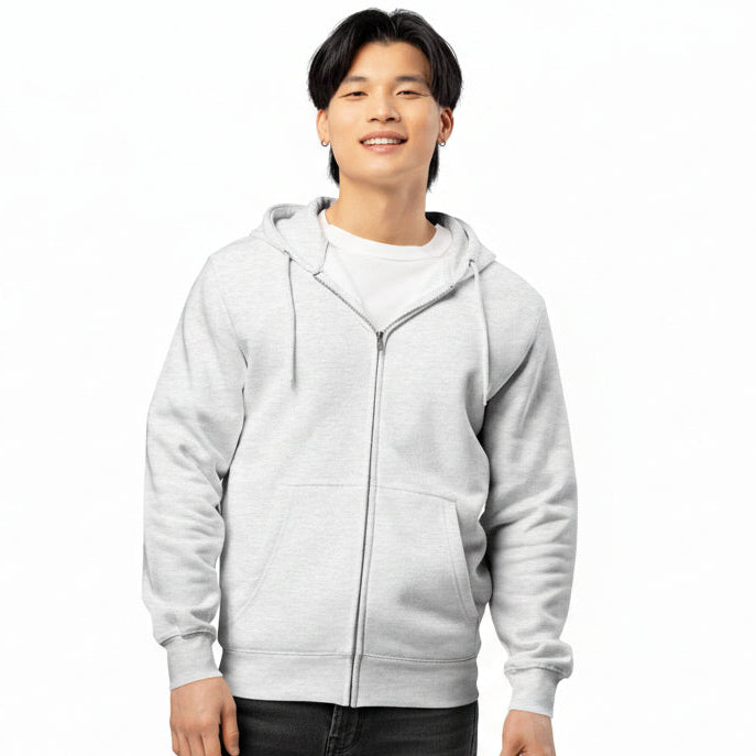Community in Grey and Black Premium Unisex Zip-Up Hoodie - The APWT Gift Shop