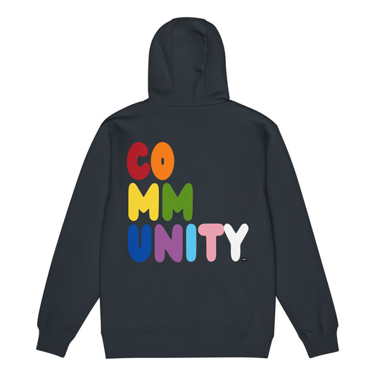 Rainbow Community Premium Unisex Zip-Up Hoodie - The APWT Gift Shop