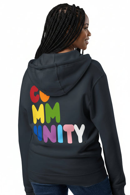 Rainbow Community Premium Unisex Zip-Up Hoodie - The APWT Gift Shop