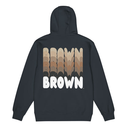 The Shades in Brown Premium Unisex Zip-Up Hoodie - The APWT Gift Shop