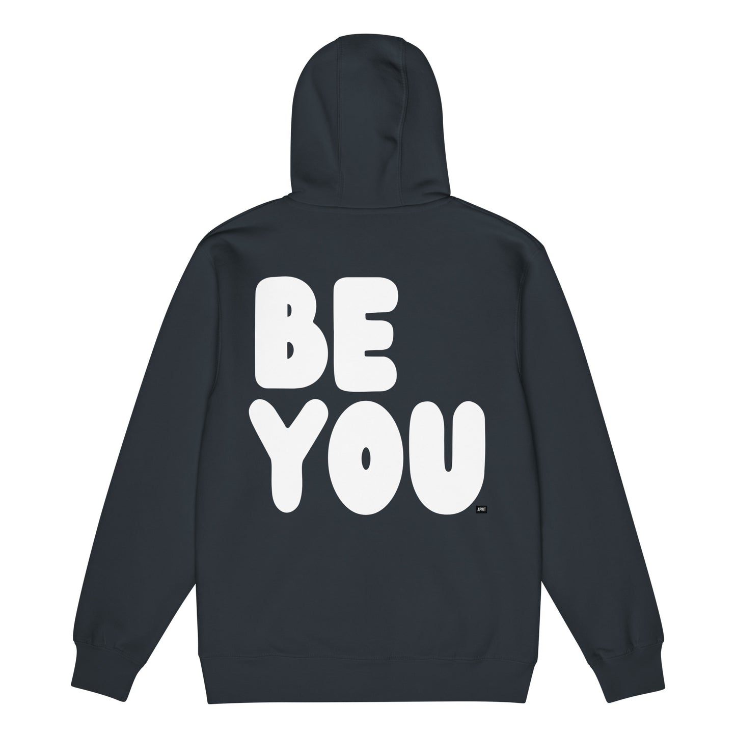 Be You in Blue and White Premium Unisex Zip-Up Hoodie - The APWT Gift Shop