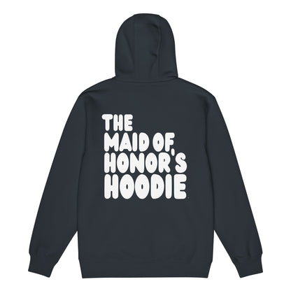 The Maid of Honor's Hoodie Premium Unisex Zip-Up Hoodie in Navy Blue