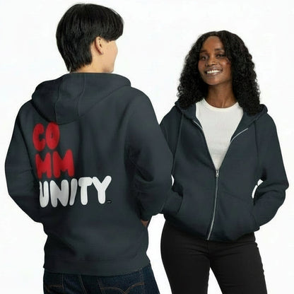 The Community Fracture Premium Unisex Zip-Up Hoodie - The APWT Gift Shop