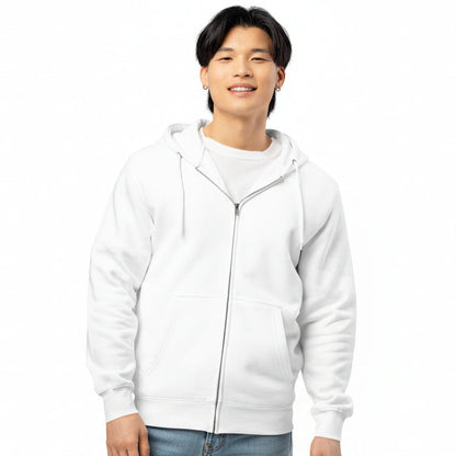 Be You in Black and White Premium Unisex White Zip-Up Hoodie - The APWT Gift Shop