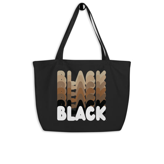 Shades in Black Jumbo Black Tote Bag - The APWT Gift Shop