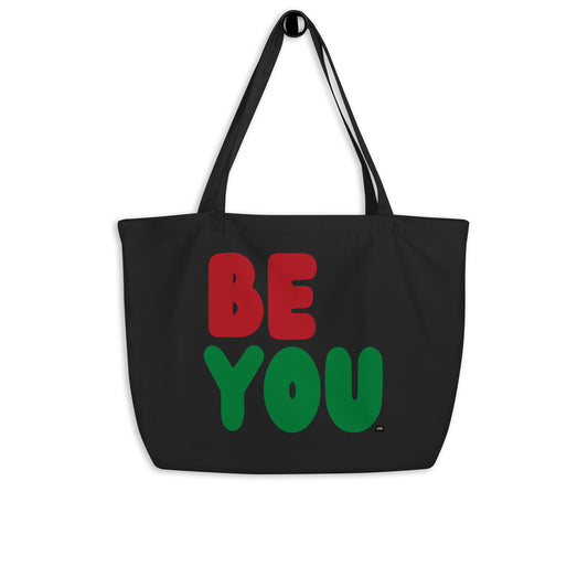 The Be You in Black Jumbo Black Tote Bag - The APWT Gift Shop