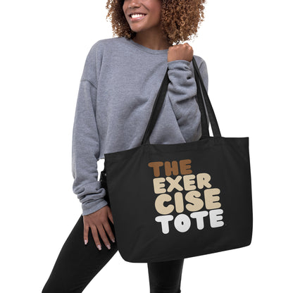 The Exercise Tote Jumbo Black Tote Bag - The APWT Gift Shop