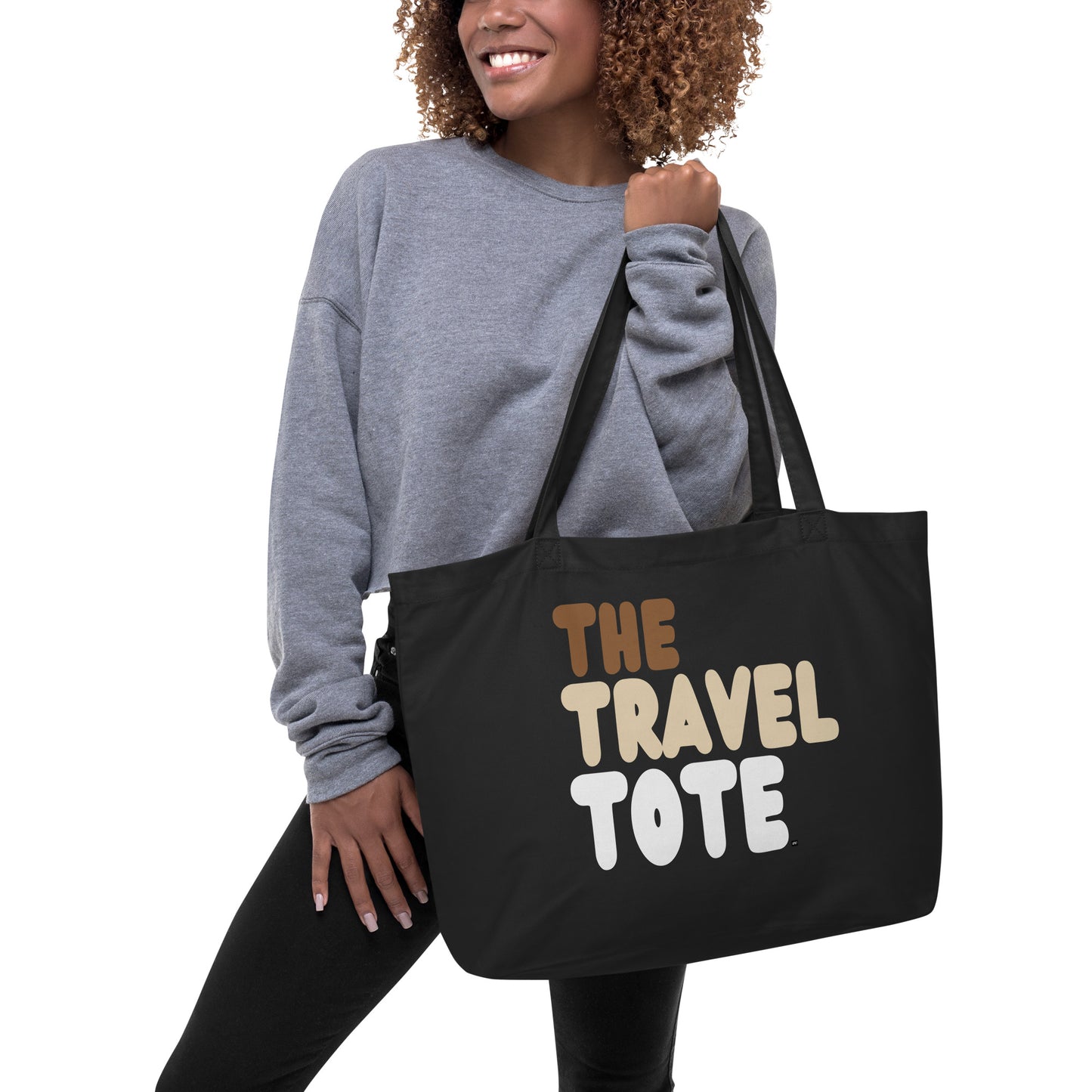 The Travel Tote Jumbo Black Tote Bag - The APWT Gift Shop