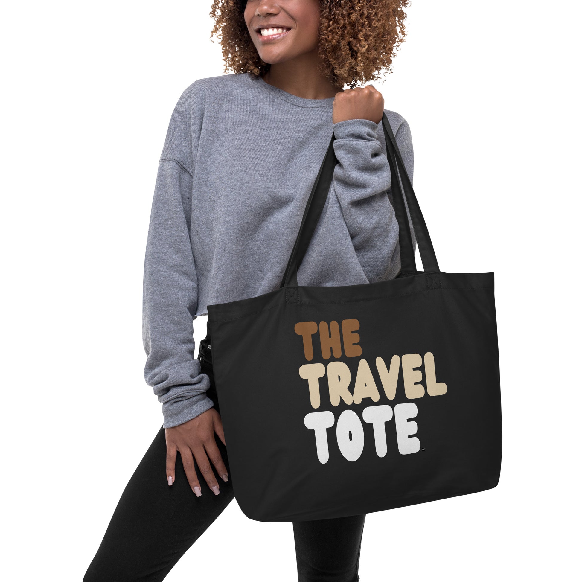 The Travel Tote Jumbo Black Tote Bag - The APWT Gift Shop