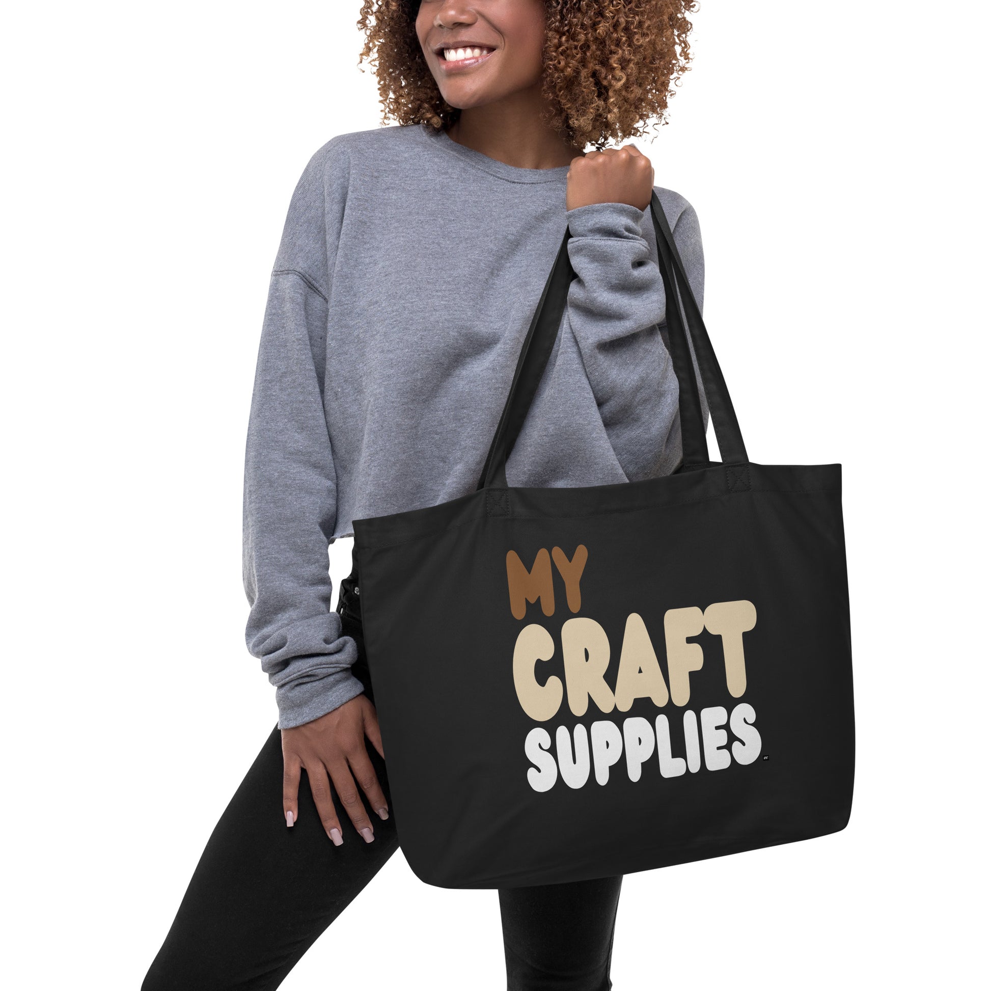 My Craft Supplies Jumbo Black Tote Bag - The APWT Gift Shop